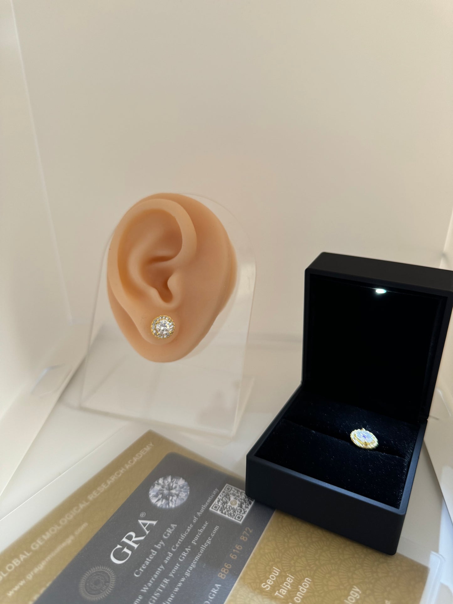 Pantallas Moissanite Plata 925 6.5mm